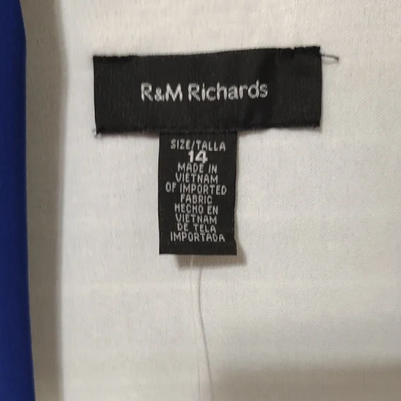 R & M Richards Blue and White Striped Midi Dress - Picture 6 of 11